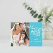 Fancy Script Wedding Hartelijk dank Briefkaart |Tu (Staand voorkant)