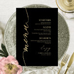 Fancy Script Wedding Menu Card voor Bord<br><div class="desc">Een simpele kaart voor het huwelijkskalligrafie. Ik bied een gratis aanpassingsservice aan. Als je vragen hebt of speciale verzoeken hebt,  kun je contact met mij opnemen.</div>