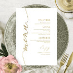 Fancy Script Wedding Menu Card voor Bord<br><div class="desc">Een simpele kaart voor het huwelijkskalligrafie. Ik bied een gratis aanpassingsservice aan. Als je vragen hebt of speciale verzoeken hebt,  kun je contact met mij opnemen.</div>