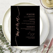 Fancy Script Wedding Menu Card voor Bord