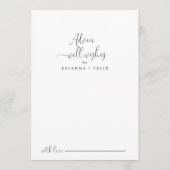 Fancy Script Wedding Well Wishes Advice Kaart (Voorkant)