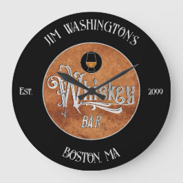 Fancy Script Whiskey Bar Grote Klok