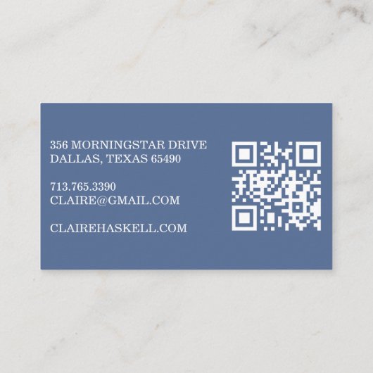 Fancy Script Zachte Zomer Minimalistische Moderne Visitekaartje (Achterkant)