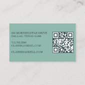 Fancy Script Zachte Zomer Minimalistische Moderne  Visitekaartje (Achterkant)