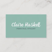 Fancy Script Zachte Zomer Minimalistische Moderne  Visitekaartje (Voorkant)