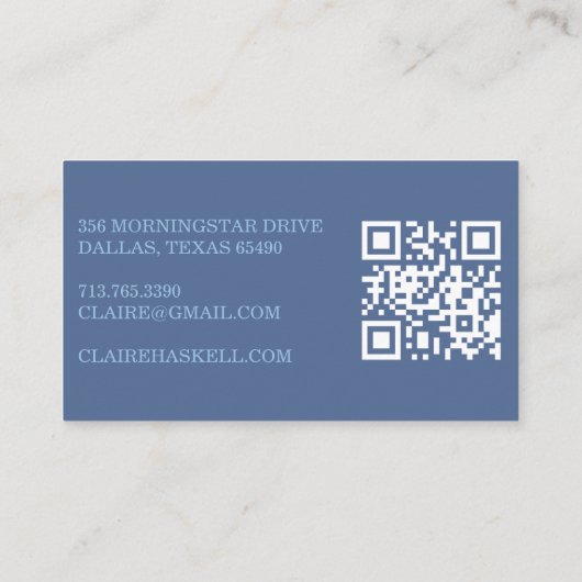 Fancy Script Zachte Zomer Minimalistische Moderne  Visitekaartje (Achterkant)