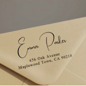 Fancy scriptadres rubberstempel