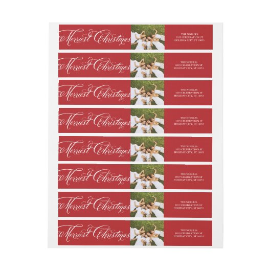 Fancy scriptadres voor meest feestkerst (Vel)