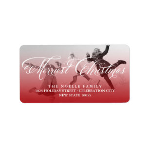 Fancy scriptadres voor meest feestkerst etiket