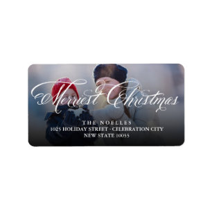Fancy scriptadres voor meest feestkerst etiket