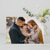 fancy scriptfoto "Happy New Year" Folie Feestdagenkaart (Staand Voorkant)