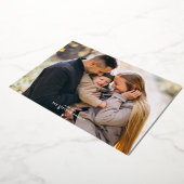 fancy scriptfoto "Happy New Year" Folie Feestdagenkaart (Gedraaid)