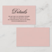 Fancy scriptkalligrafie bruiloft - details onduide informatiekaartje (Voorkant / Achterkant)