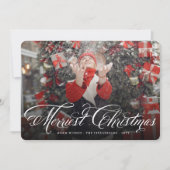 Fancy scriptkalligrafie voor meest feestkerst feestdagenkaart (Voorkant)