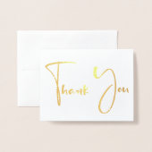 Fancy scriptlettertype | Dank u wel Folie Kaarten (Voorkant met envelop)