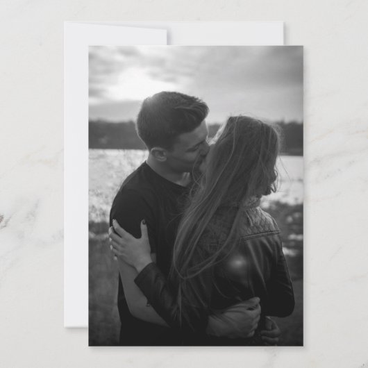 Fancy scriptservice in zwart-wit kaart (Achterkant)