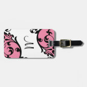 Fancy Scroll Monogram Bagagelabel (Voorkant horizontaal)