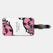 Fancy Scroll Monogram Bagagelabel (Achterkant horizontaal)