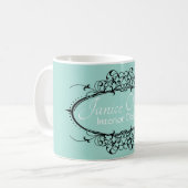 Fancy Scrollwork Frame Persoonlijk Koffiemok (Voorkant links)