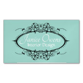 Fancy Scrollwork Magnet Magnetisch Visitekaartje (Voorkant)