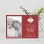 Fancy Seal jubileum foto uitnodiging (Staand voorkant)