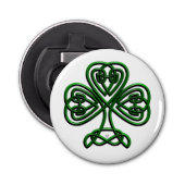 Fancy Shamrock Button Flesopener (Voorkant)