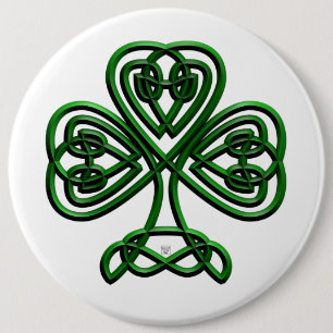 Fancy Shamrock Ronde Button 6,0 Cm