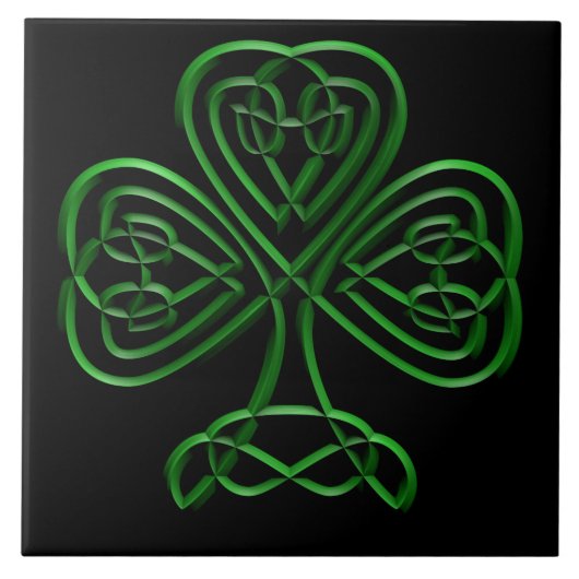 Fancy Shamrock Tegeltje (Voorkant)