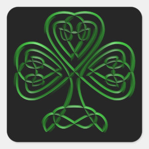 Fancy Shamrock Vierkante Sticker