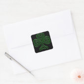 Fancy Shamrock Vierkante Sticker (Envelop)