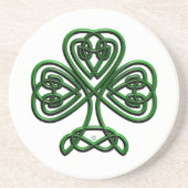 Fancy Shamrock Zandsteen Onderzetter (Voorkant)