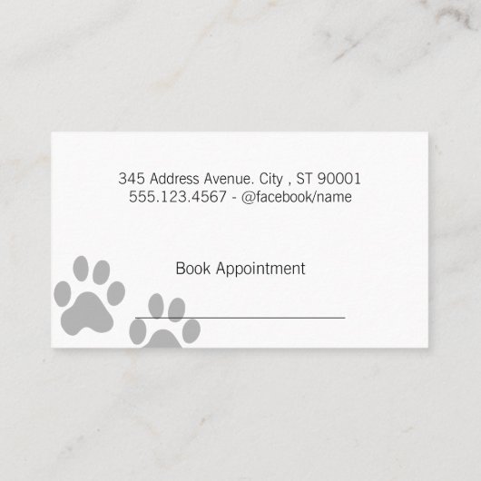 Fancy Shears Hondenverzorger | Green Gloss Afsprakenkaartje (Achterkant)