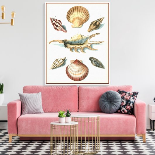 Fancy Shell Beach Canvas Afdruk (Insitu (Woonkamer))