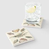 Fancy Shell Beach Stenen Onderzetter (Zijkant)