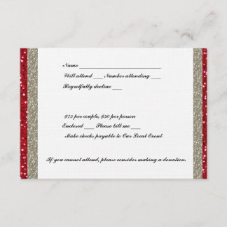 Fancy Silver- en Red Event RSVP