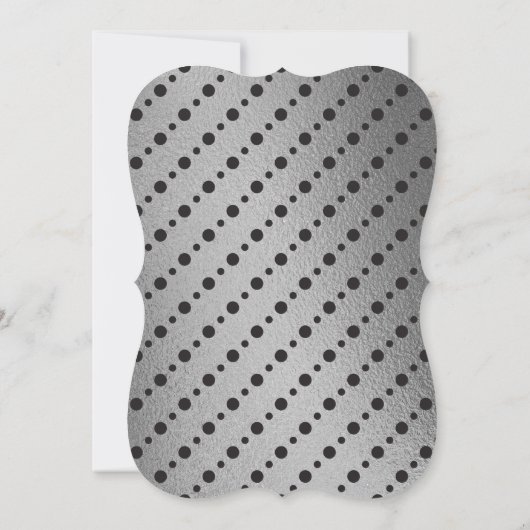 Fancy Silver Foil Tuxedo 18th Birthday Kaart (Achterkant)