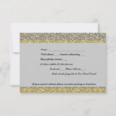 Fancy Silver Gold Glitter Event RSVP (Voorkant)