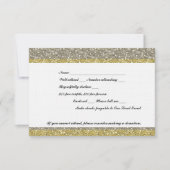 Fancy Silver Gold Glitter look Event RSVP (Voorkant)