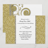 Fancy Silver Gold Glitter-noodoproep Kaart (Voorkant / Achterkant)