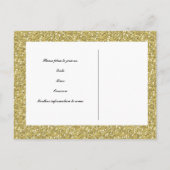 Fancy Silver Gold Save the Date Aankondigingskaart (Achterkant)