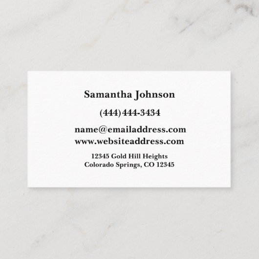 Fancy Silver Key Real Estate Broker Visitekaartje (Achterkant)