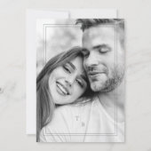 Fancy Simple Chic Initials Modern Photo Couple Save The Date (Achterkant)