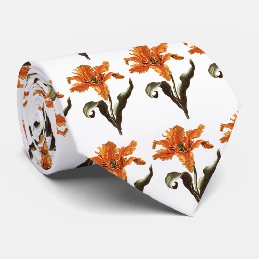 Fancy Sinaasappel Lily in Bloom, tuinbloemen Stropdas (Opgerold)