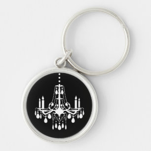 Fancy Sleutelhanger van witte luchters