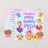 Fancy Smansy Birthday Party-uitnodigingen Kaart (Voorkant / Achterkant)