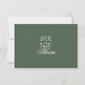 Fancy Smaragdgroene Takken Boho QR Code Bruiloft RSVP Kaartje (Achterkant)