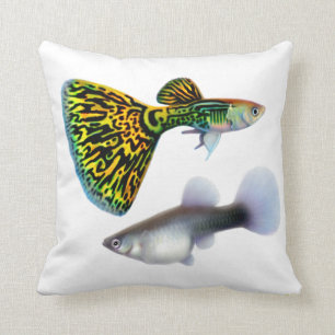Fancy snakeskin Cobra Guppy Fish Pillow Kussen