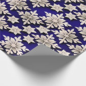 Fancy sneeuwvlokken cadeaupapier (Hoek)