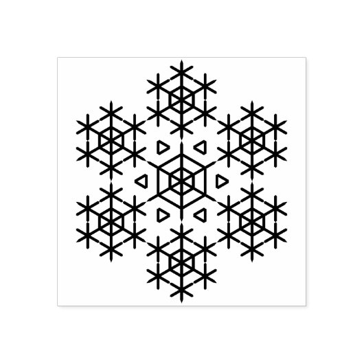 fancy sneeuwvlokstempel rubberstempel (Afrduk)