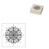 Fancy sneeuwvlokwinterkunststempel rubberstempel (Gestempeld)
